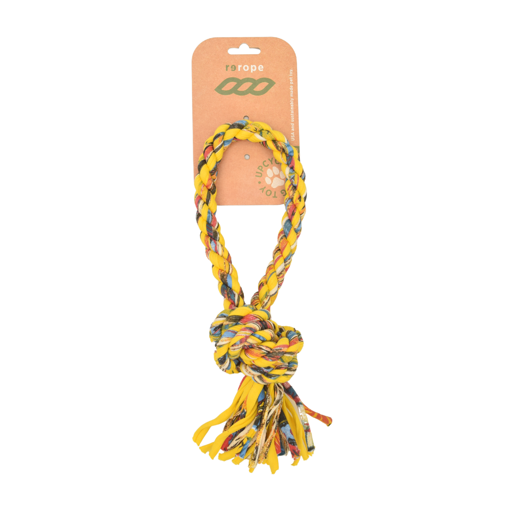 Main ReRope Small Looper Upcycled Fabric Rope Dog Toys image